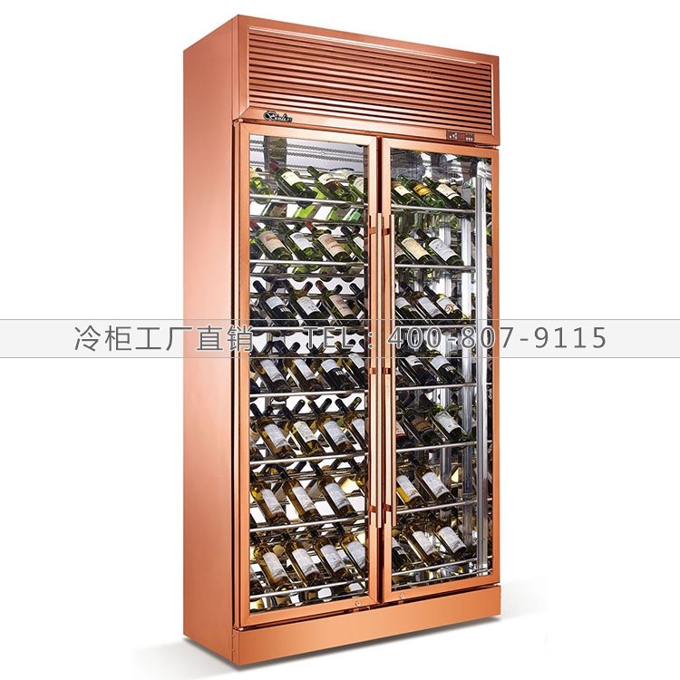 502玫瑰金双门84支红酒柜